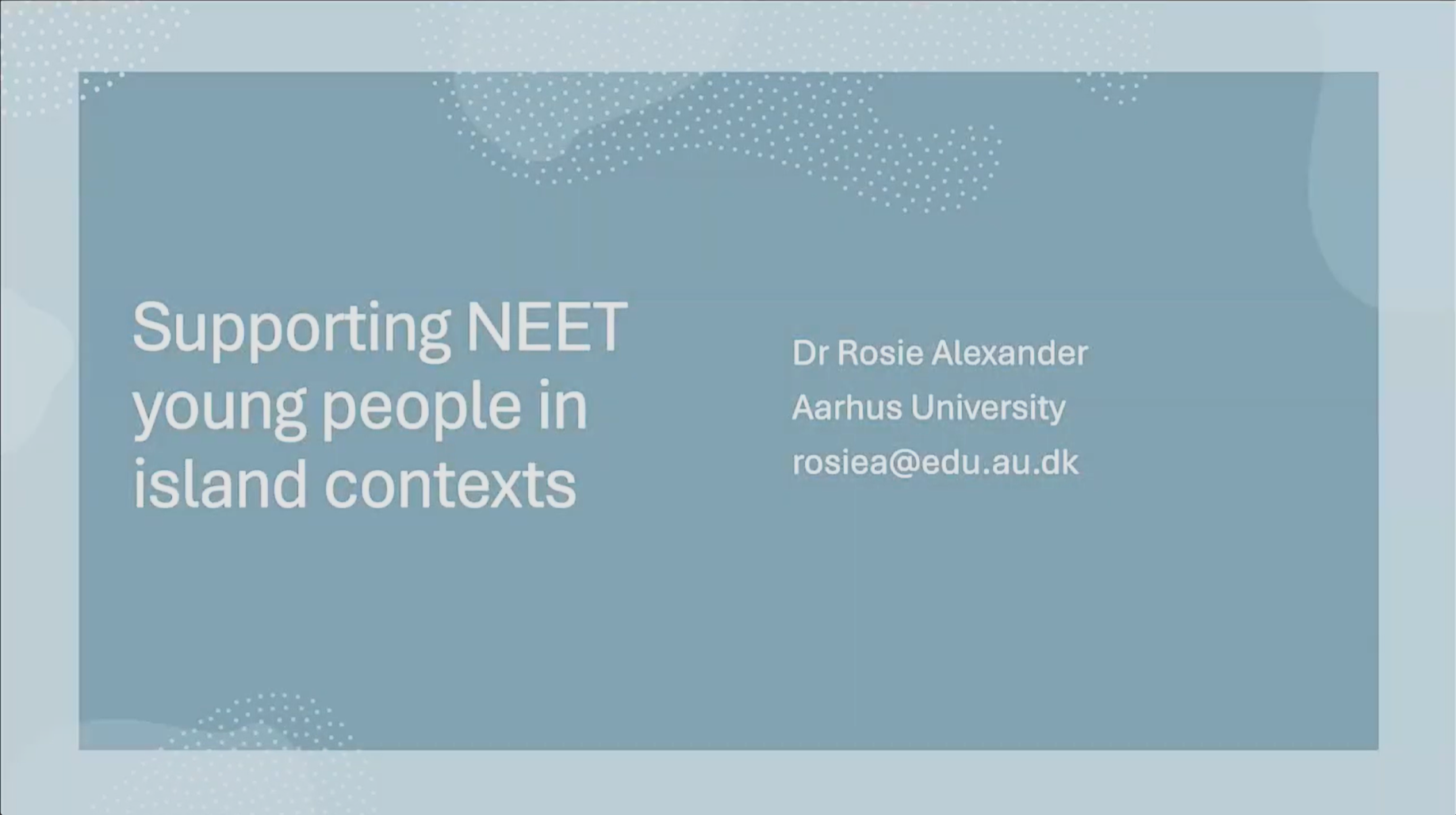 Se optagelse fra NEET webinar