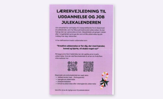 Forsiden af l&aelig;rervejledningen til Uddannelse og Job Julekalenderen